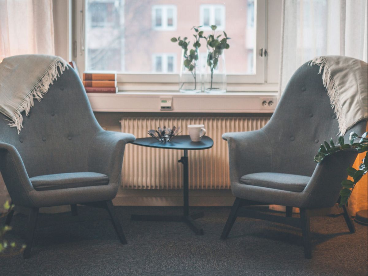 Mottagningsrummet hos Felix Psykologi på Magasingatan i Umeå
